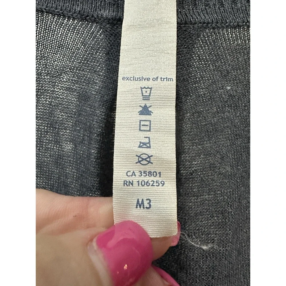 Lululemon Women's 6 Cashmere Blend‎ Universal Wrap Open Cardigan Charcoal #L3-4